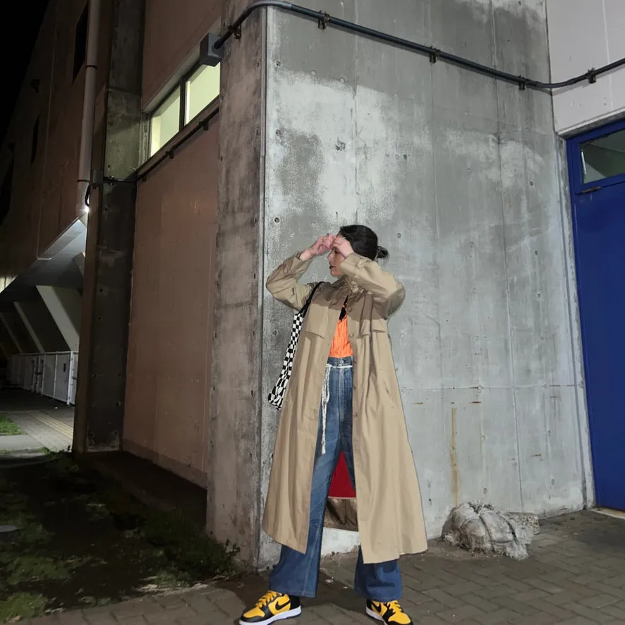 80-90'S USA製 / ROUND COLLAR COAT