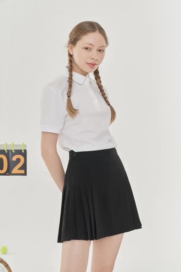 ADJUSTABLE BELTED PLEATED SKIRT W/INNER PANTS