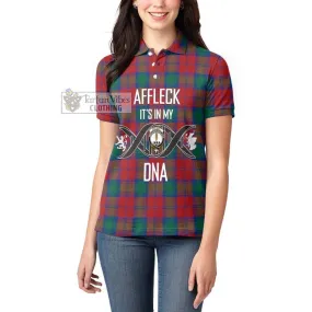 Affleck Tartan Women's Polo Shirt with Family Crest DNA In Me Style