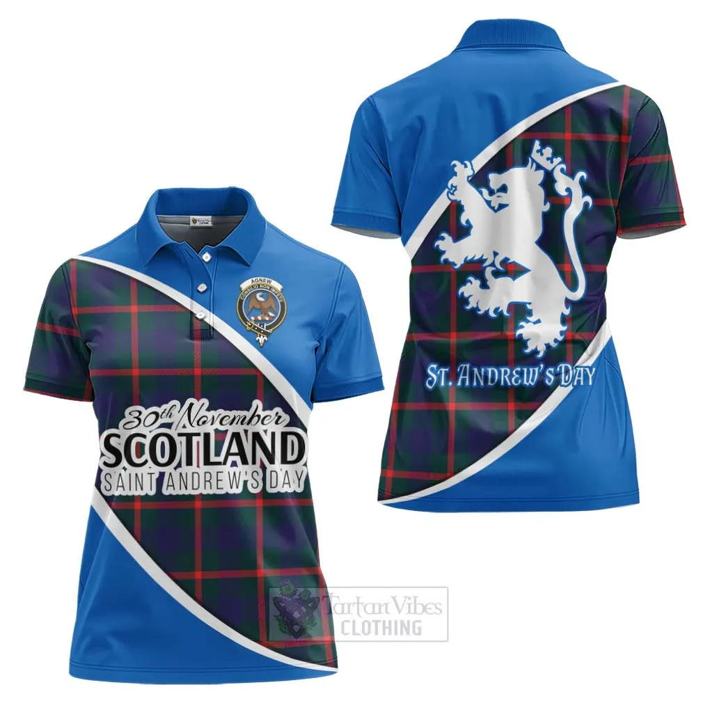 Agnew Family Crest Tartan Women's Polo Shirt Celebrate Saint Andrew's Day in Style