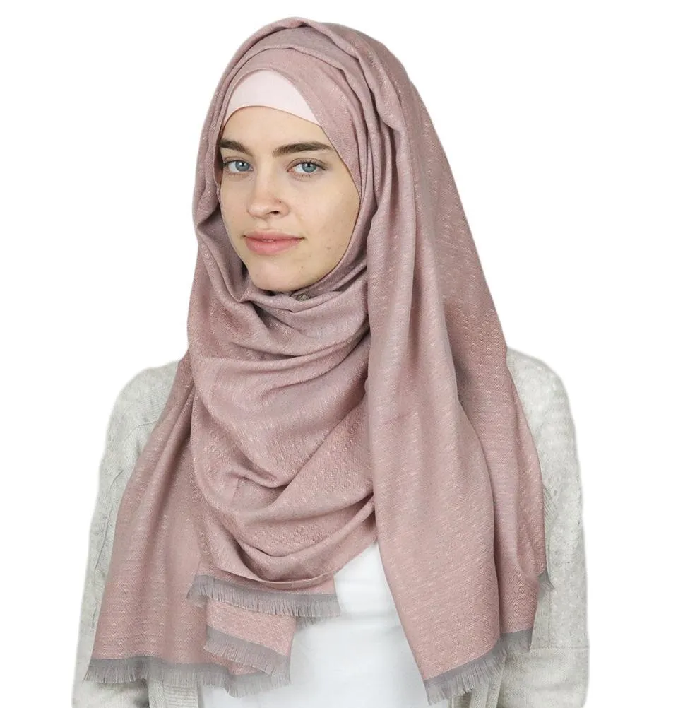 Aker Jacquard Hijab Shawl Pink 1023BRL