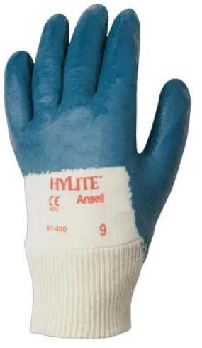 Ansell HyLite Palm Coated Gloves, 7, Blue, 47-400-7