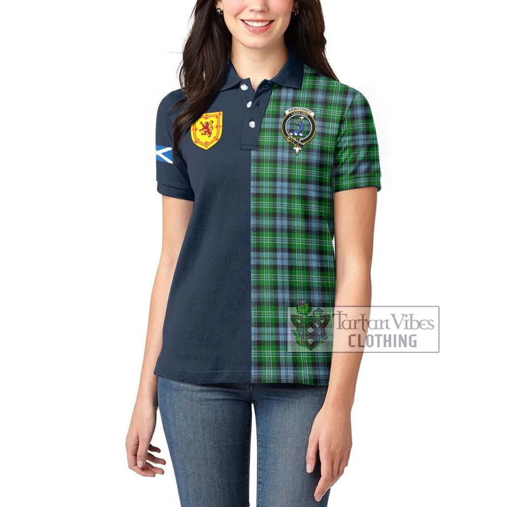 Arbuthnot Ancient Tartan Women's Polo Shirt Alba with Scottish Lion Royal Arm Half Style