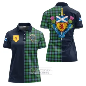 Arbuthnot Ancient Tartan Women's Polo Shirt Alba with Scottish Lion Royal Arm Half Style