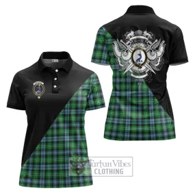 Arbuthnot Ancient Tartan Women's Polo Shirt with Family Crest and Military Logo Style