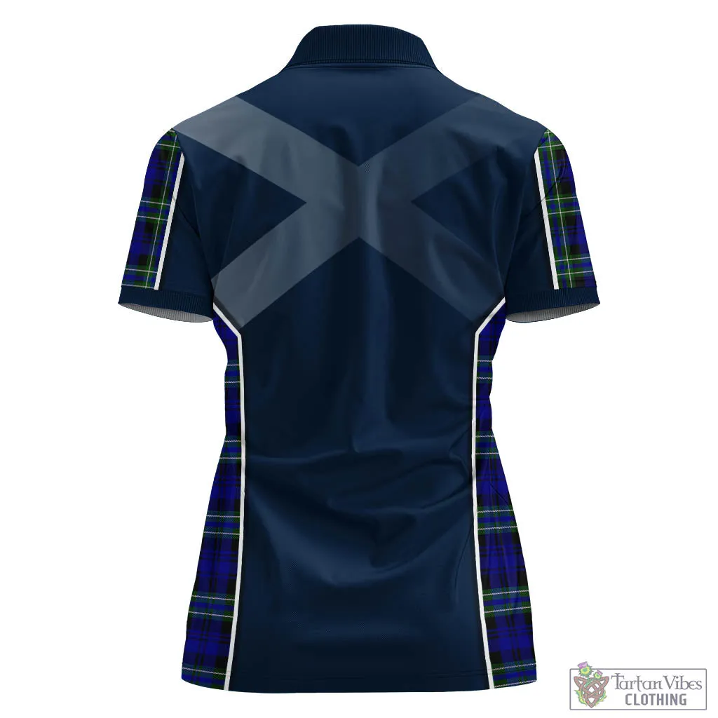 Arbuthnot Modern Tartan Women's Polo Shirt with Family Crest and Lion Rampant Vibes Sport Style