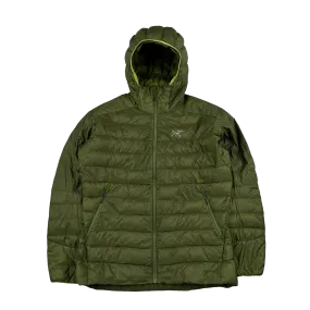 Arcteryx Green Down Filled Zipped Hooded Puffer - Medium