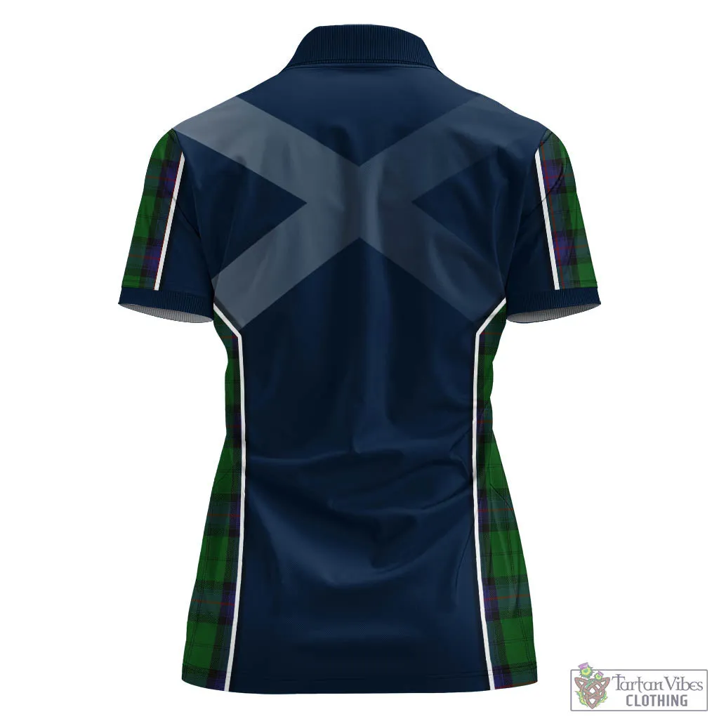 Armstrong Tartan Women's Polo Shirt with Family Crest and Scottish Thistle Vibes Sport Style