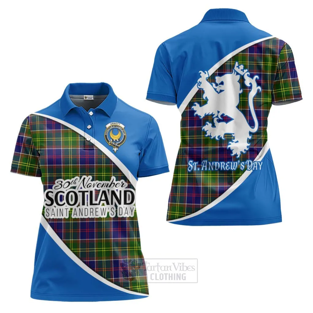 Arnott Family Crest Tartan Women's Polo Shirt Celebrate Saint Andrew's Day in Style