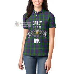 Bailey Tartan Women's Polo Shirt with Family Crest DNA In Me Style