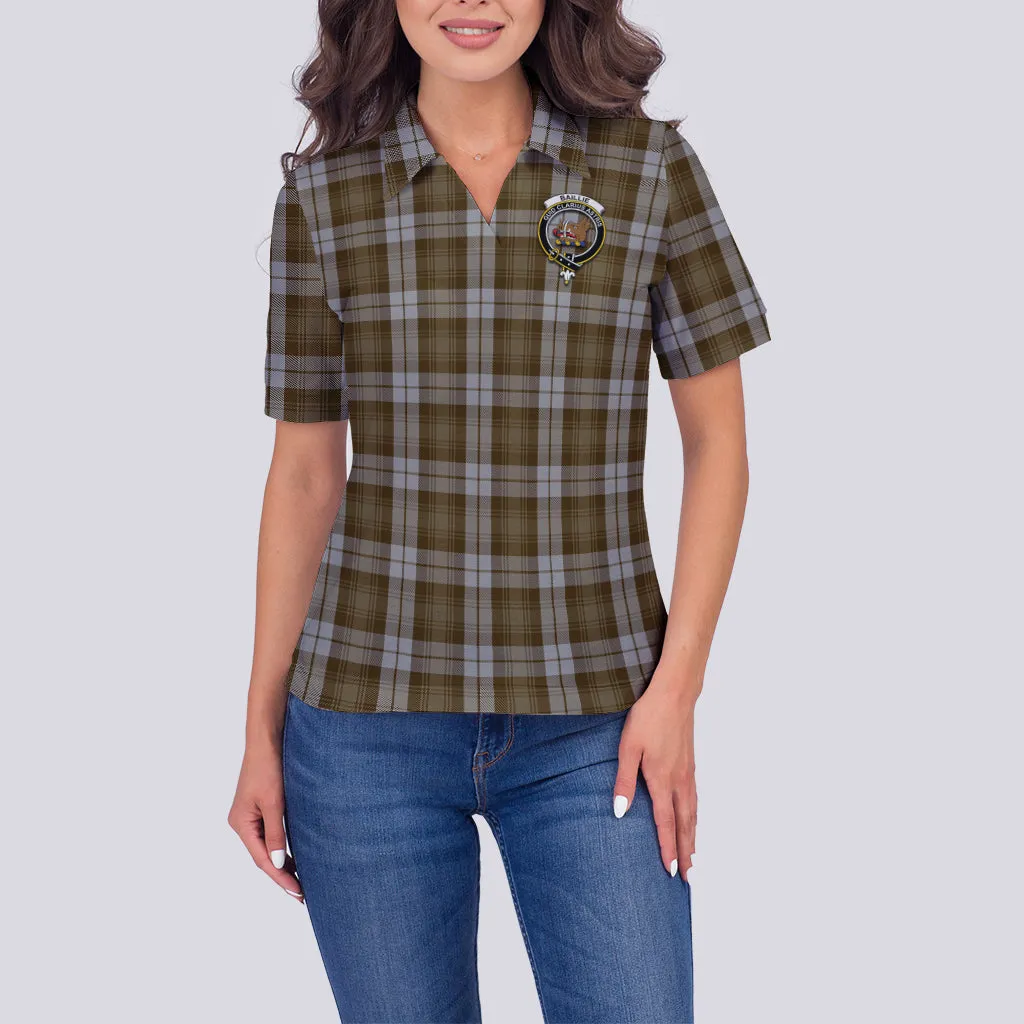 Baillie Dress Tartan Polo Shirt with Family Crest For Women