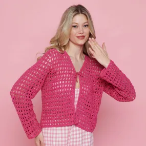 Bernat Crochet Mesh Cardigan