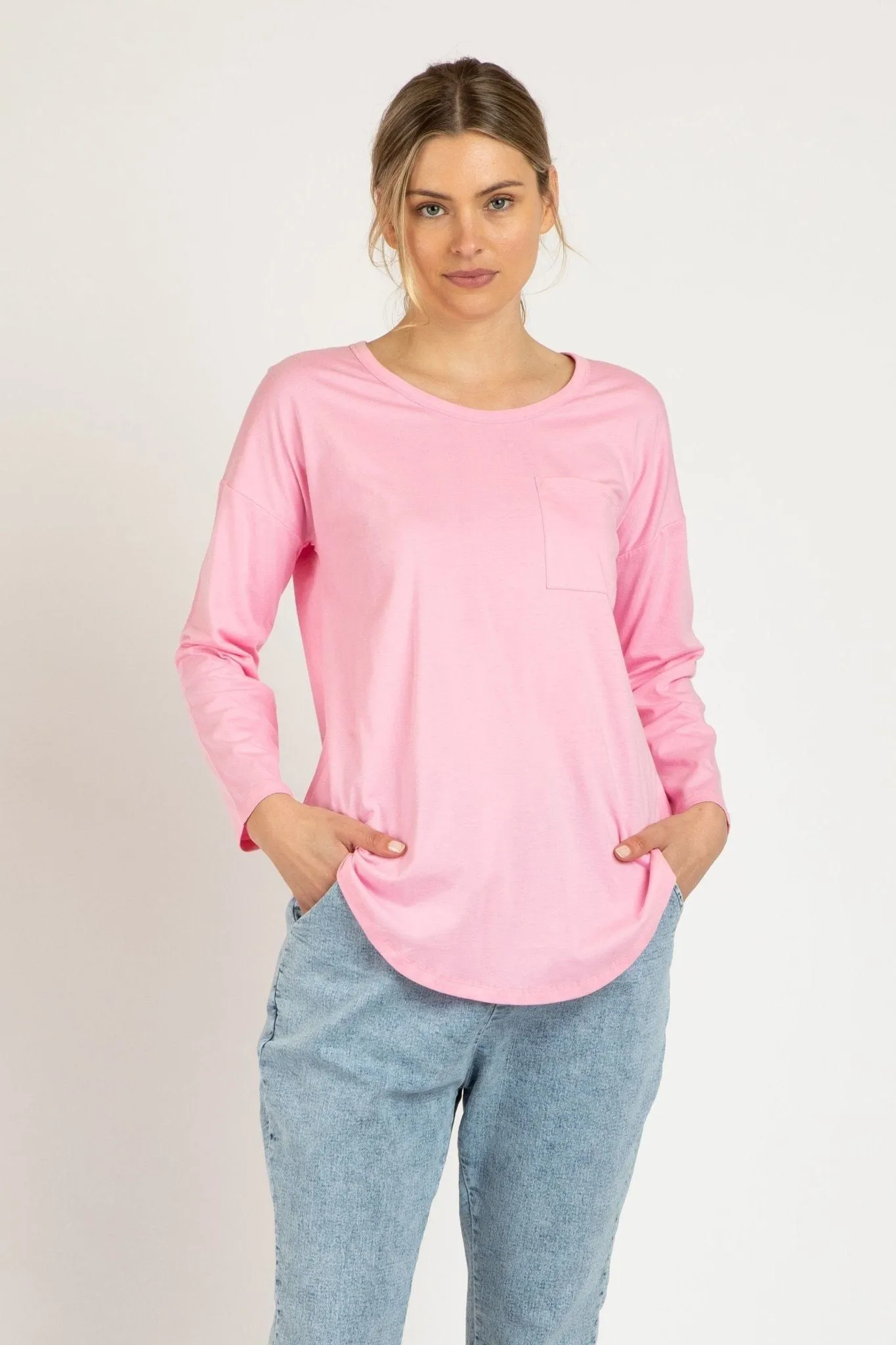 Betty Basics Phoebe Top in Floss Pink