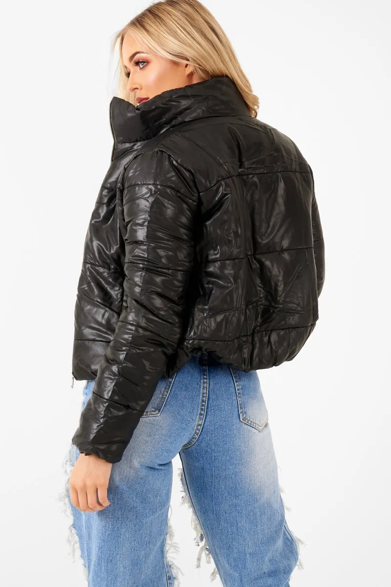 Black Puffer Coat - Alyssa