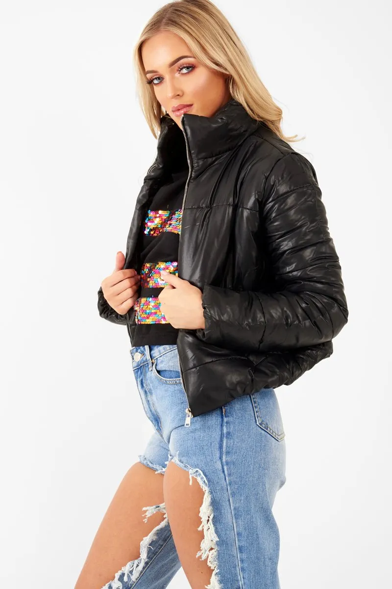 Black Puffer Coat - Alyssa