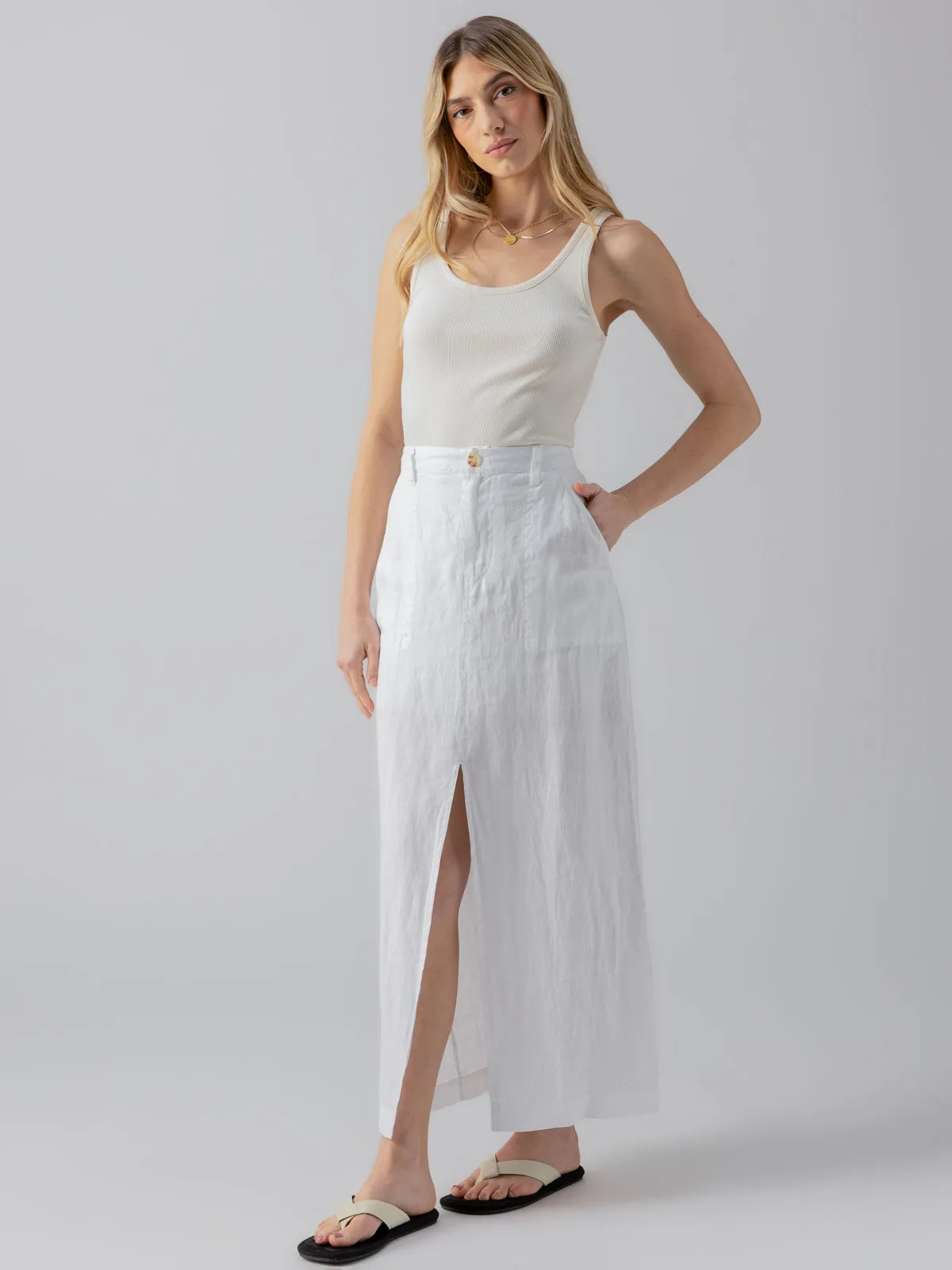 Boardwalk Slip Skirt White