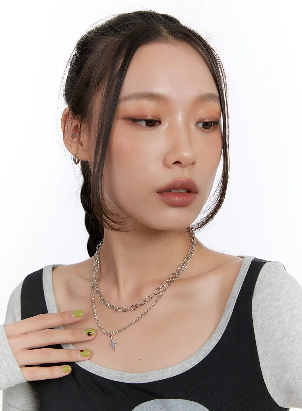 Bold Double-Chain Necklace CN401