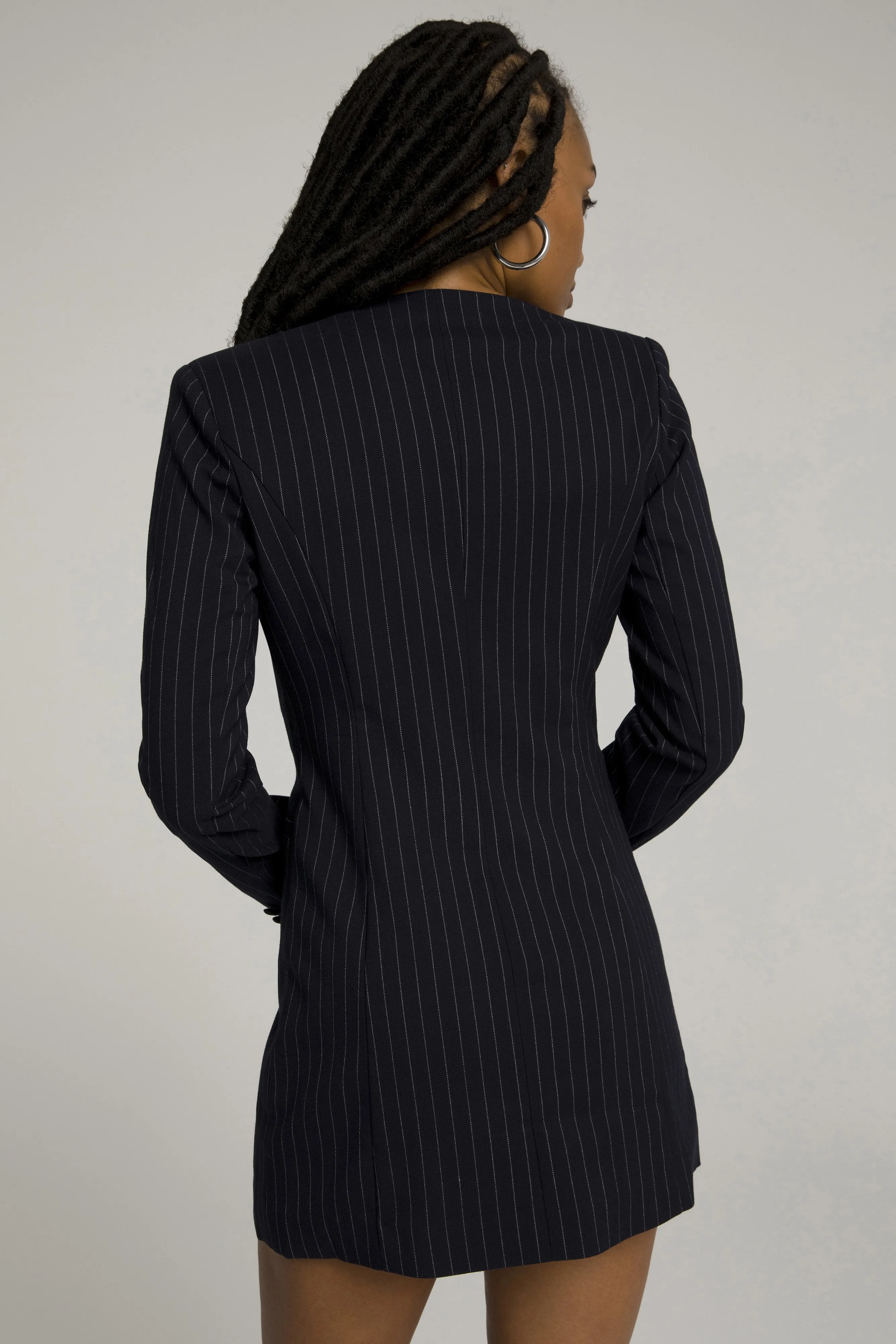 BOSS BLAZER DRESS | PINSTRIPE001