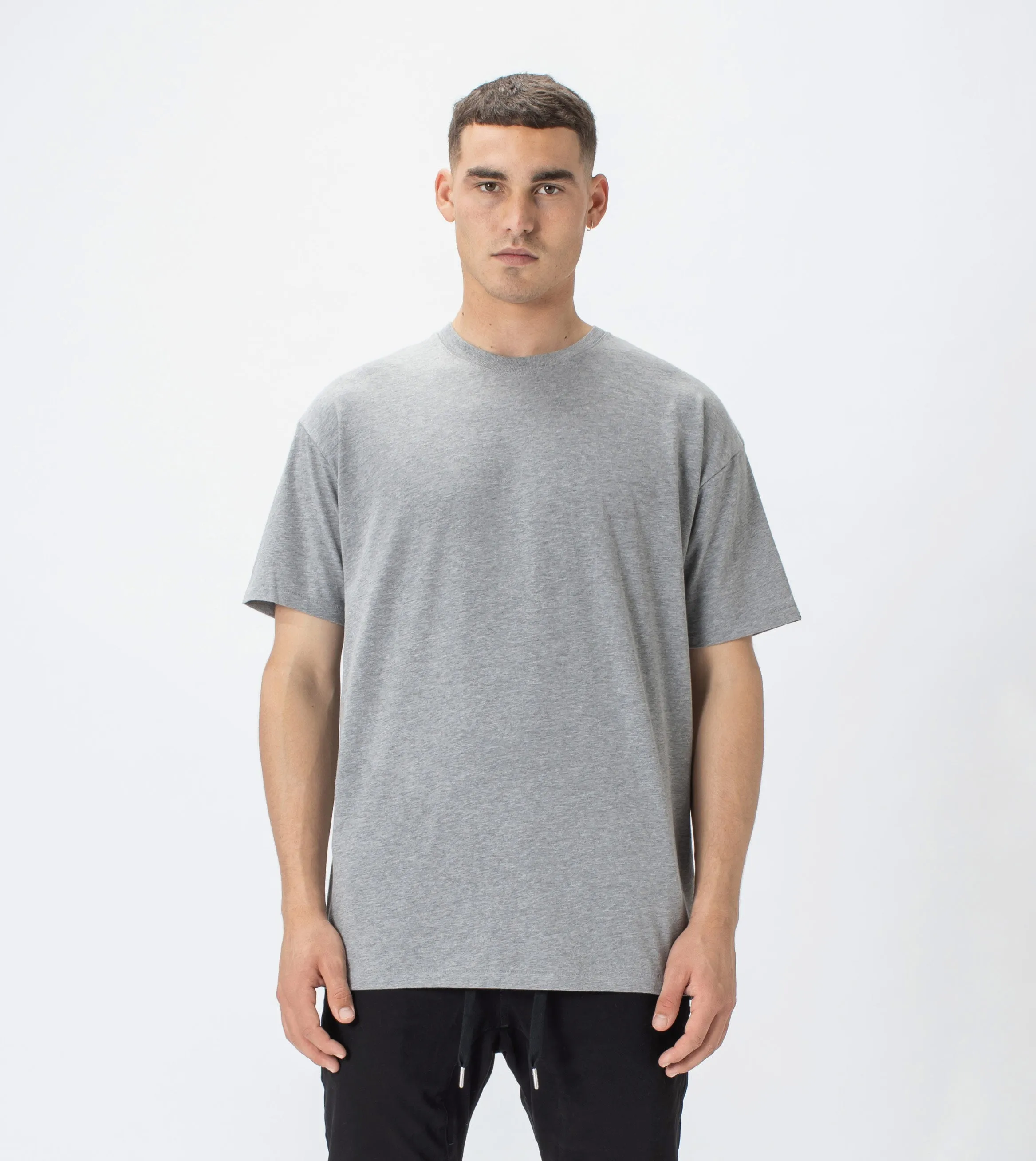 Box Tee Dk Grey Marle