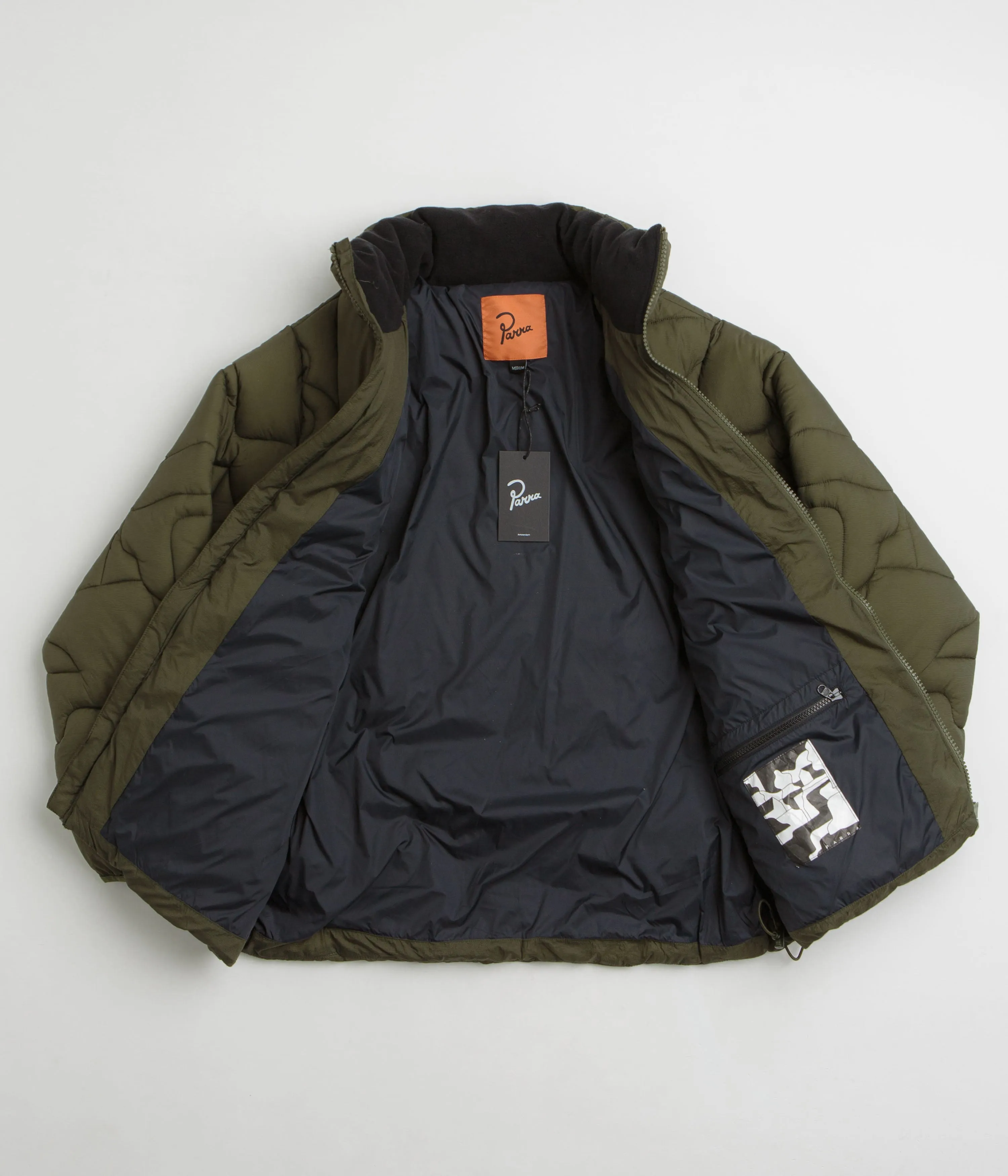 by Parra Boring Village Puffer Jacket - Green