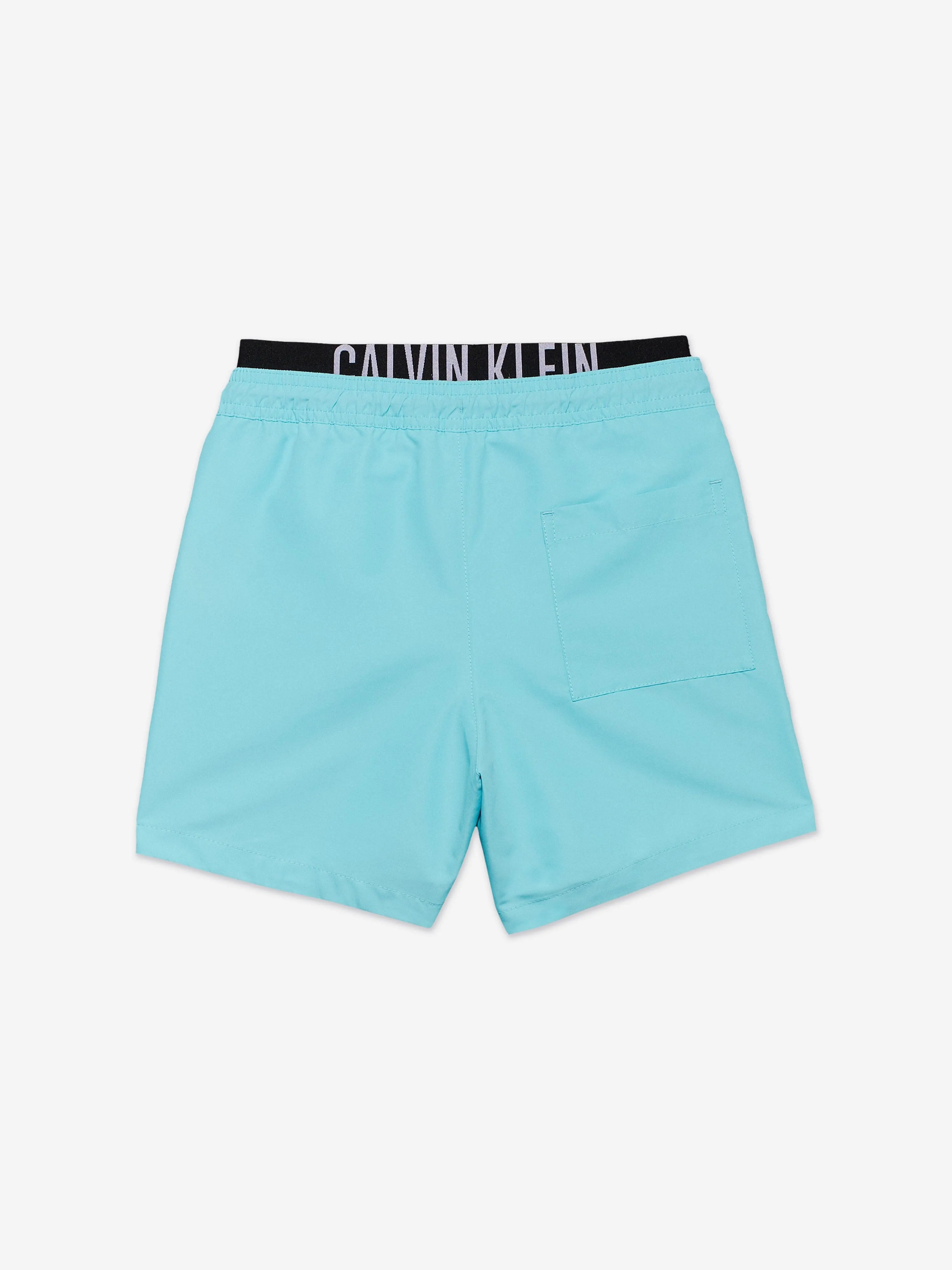 Calvin Klein Boys Medium Double Waistband Swim Shorts in Blue