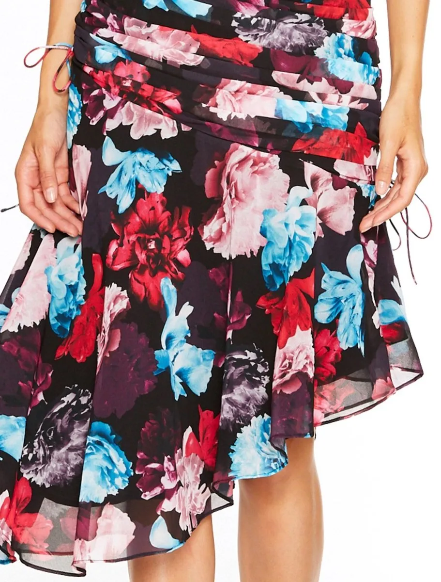 CASCADA MIDI DRESS