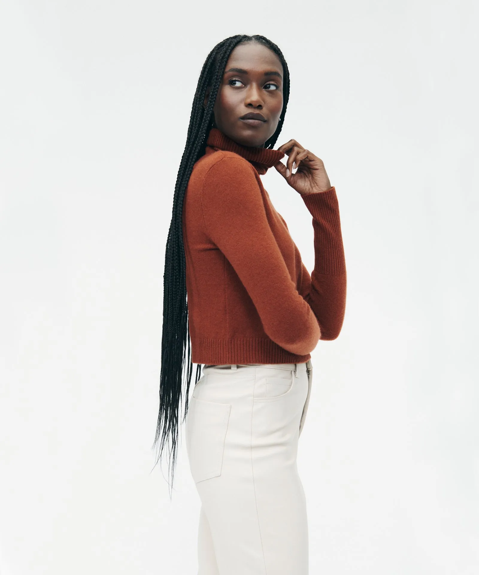 Cashmere Cropped Turtleneck