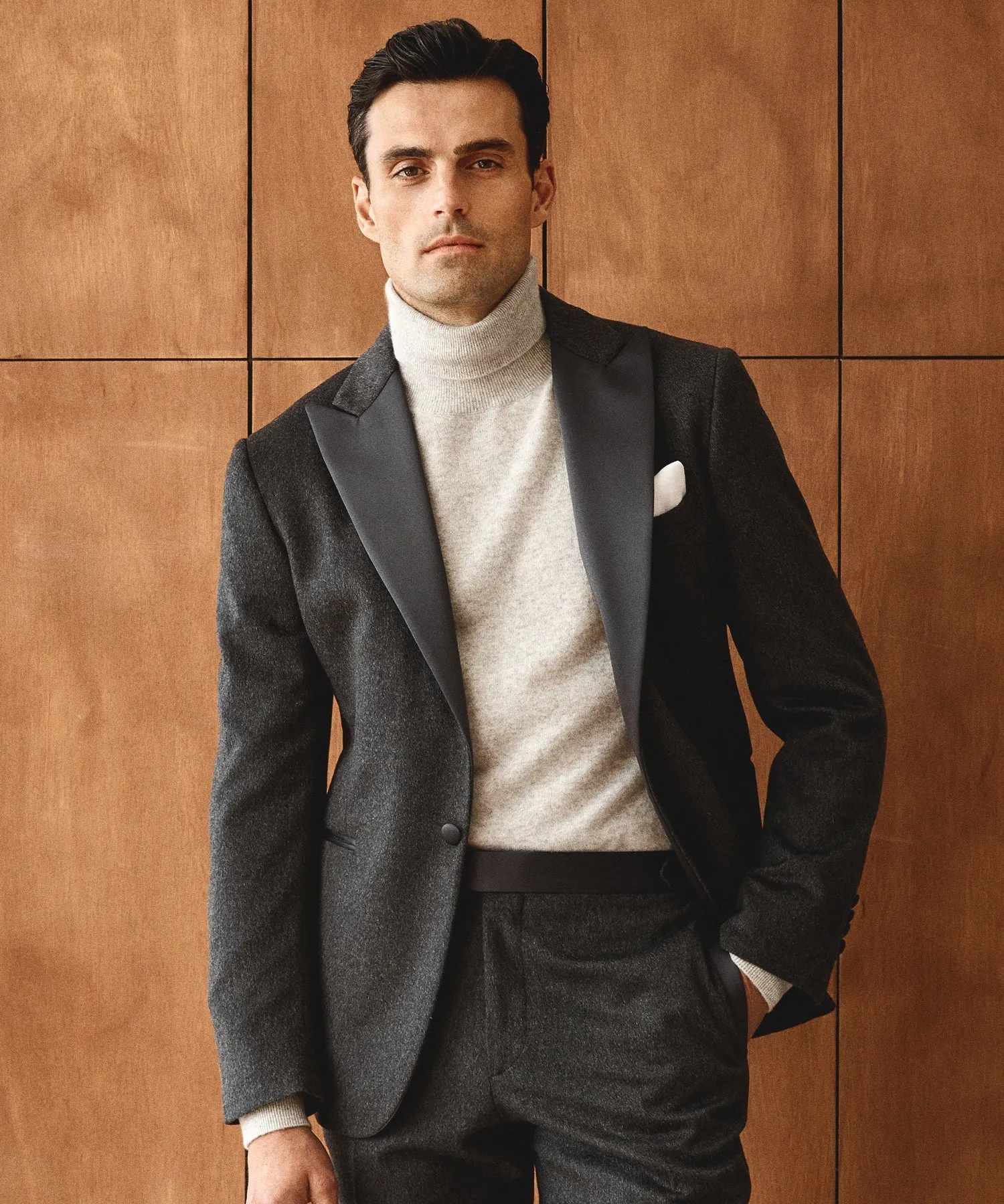 Cashmere Turtleneck in Heather Grey