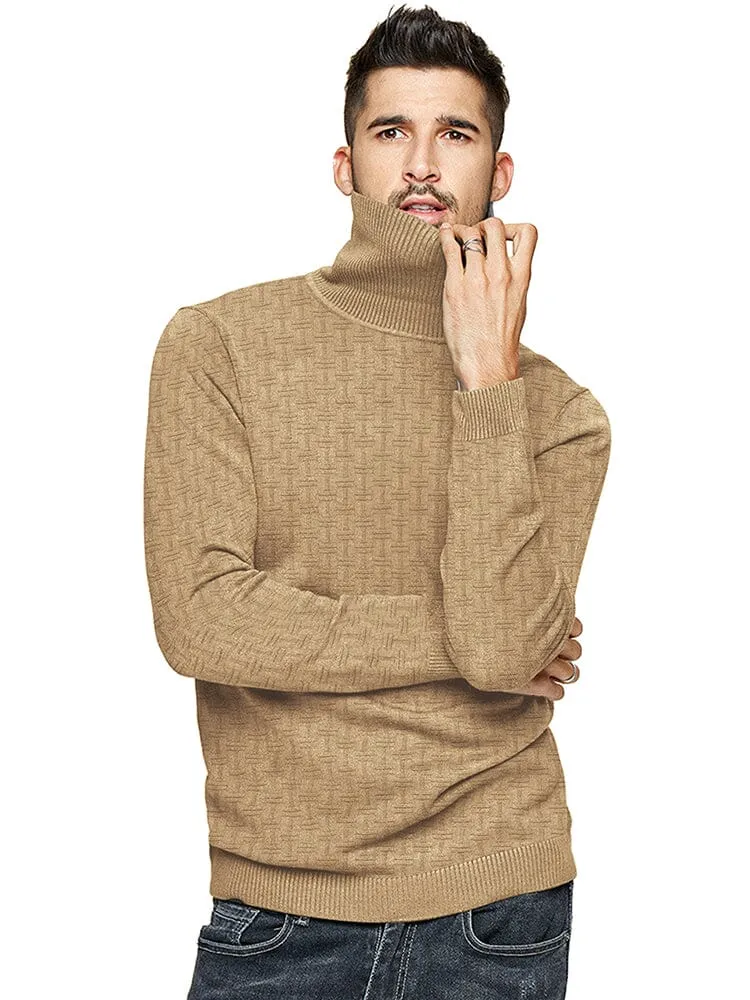 Casual Slim Fit Turtleneck Pullover Sweaters (US Only)