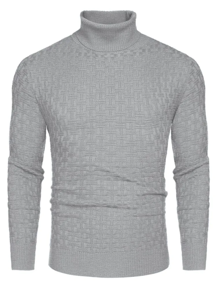 Casual Slim Fit Turtleneck Pullover Sweaters (US Only)