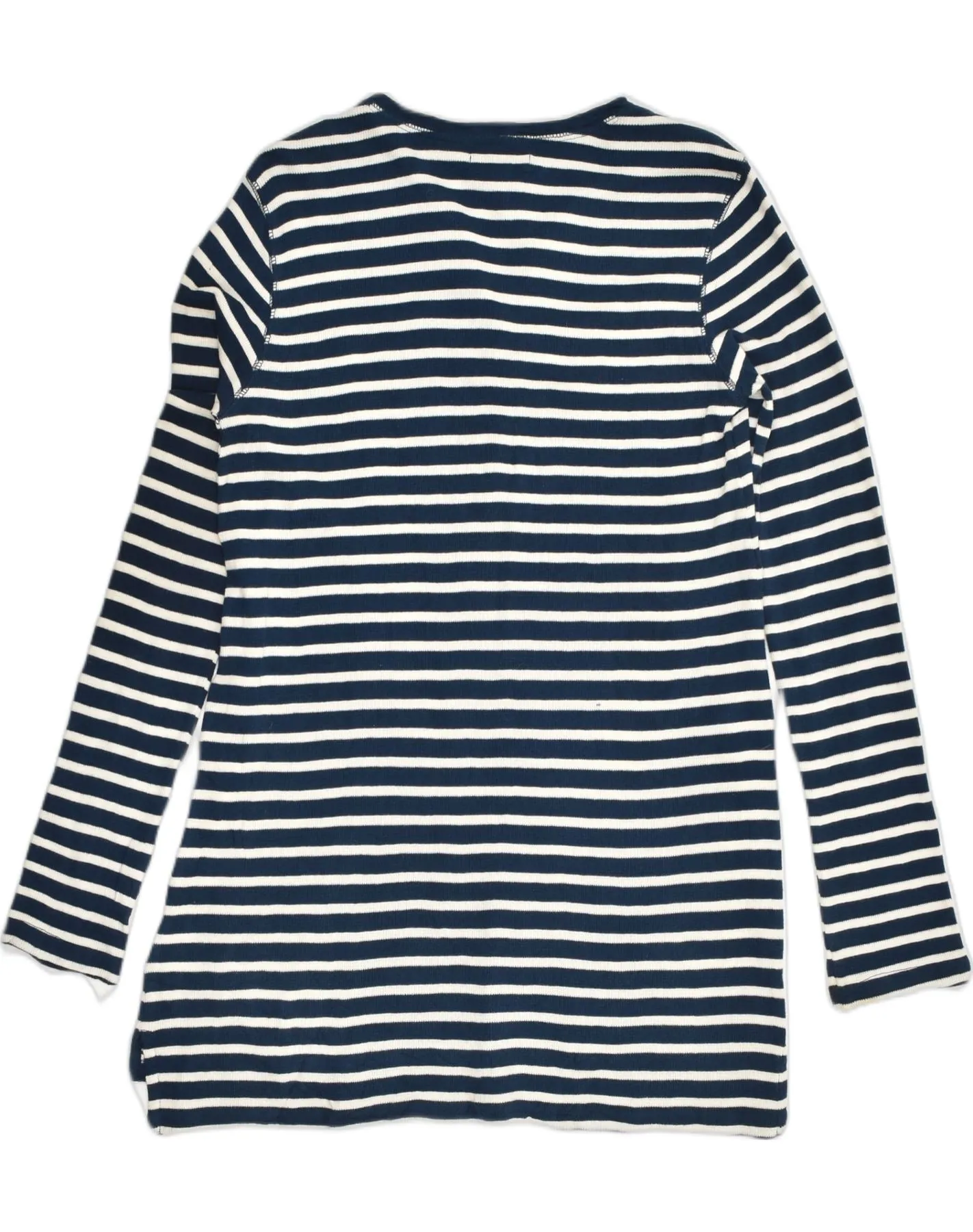 CHAPS Womens Long Sleeve T-Shirt Dress UK 10 Small Navy Blue Striped