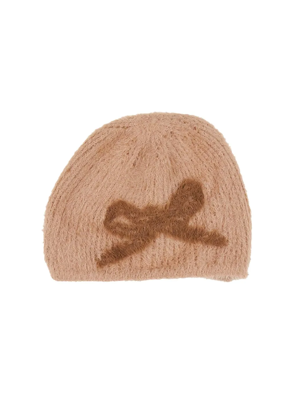 Chic Ribbon Fur Beanie CJ501