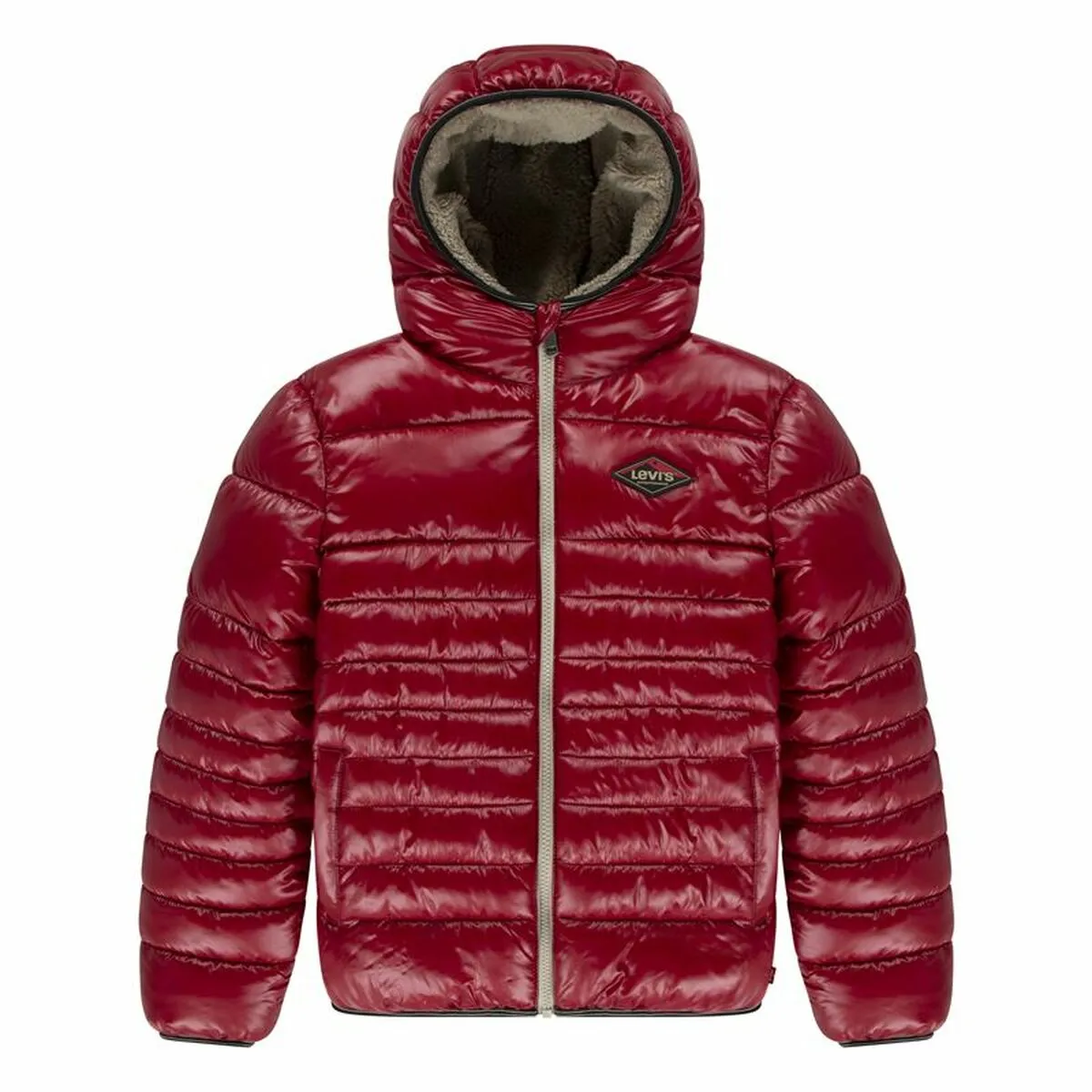 Children's Jacket Levi's Lined Mdwt Puffer J Rhythmic Dark Red