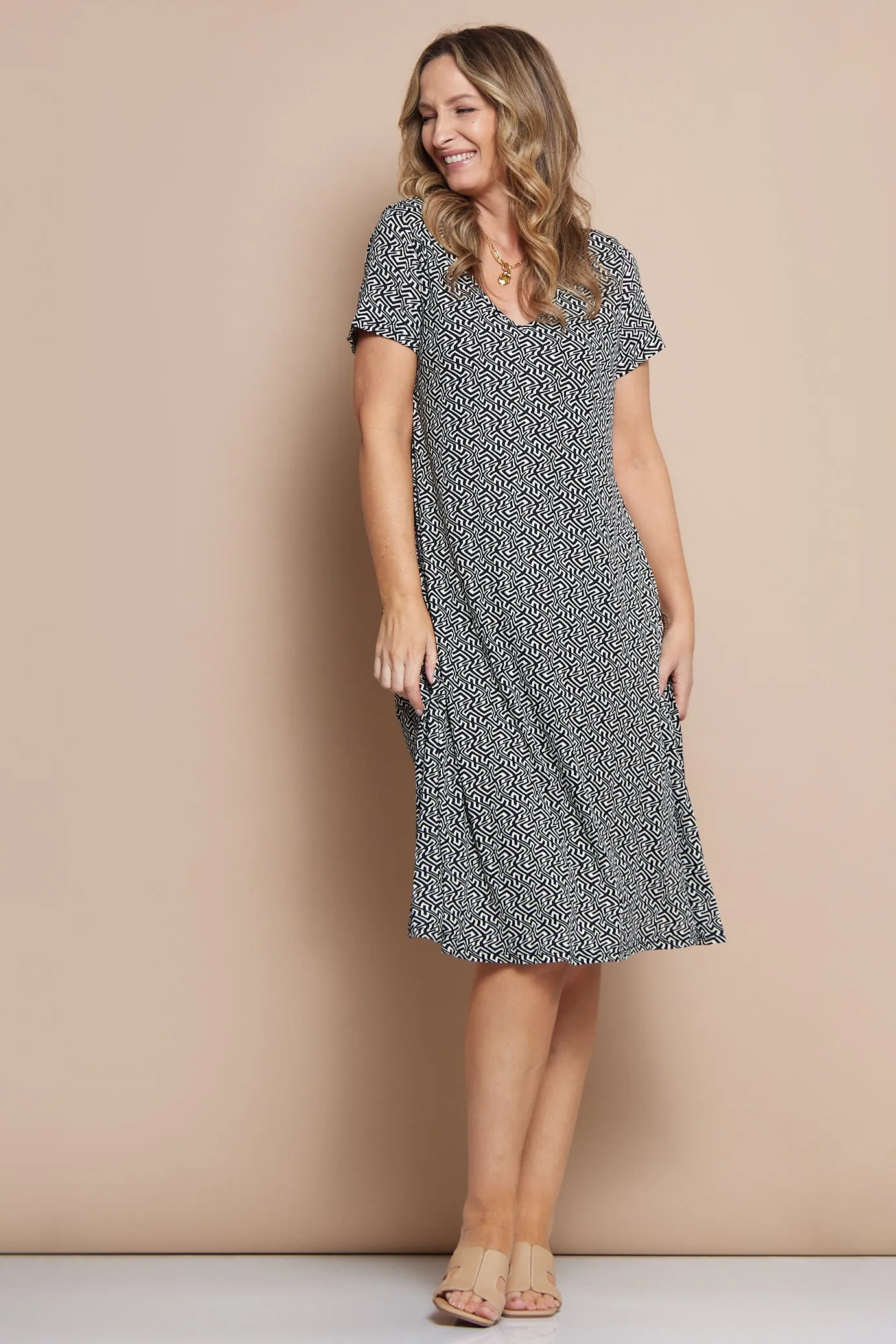 Christobel Dress - Maze Print