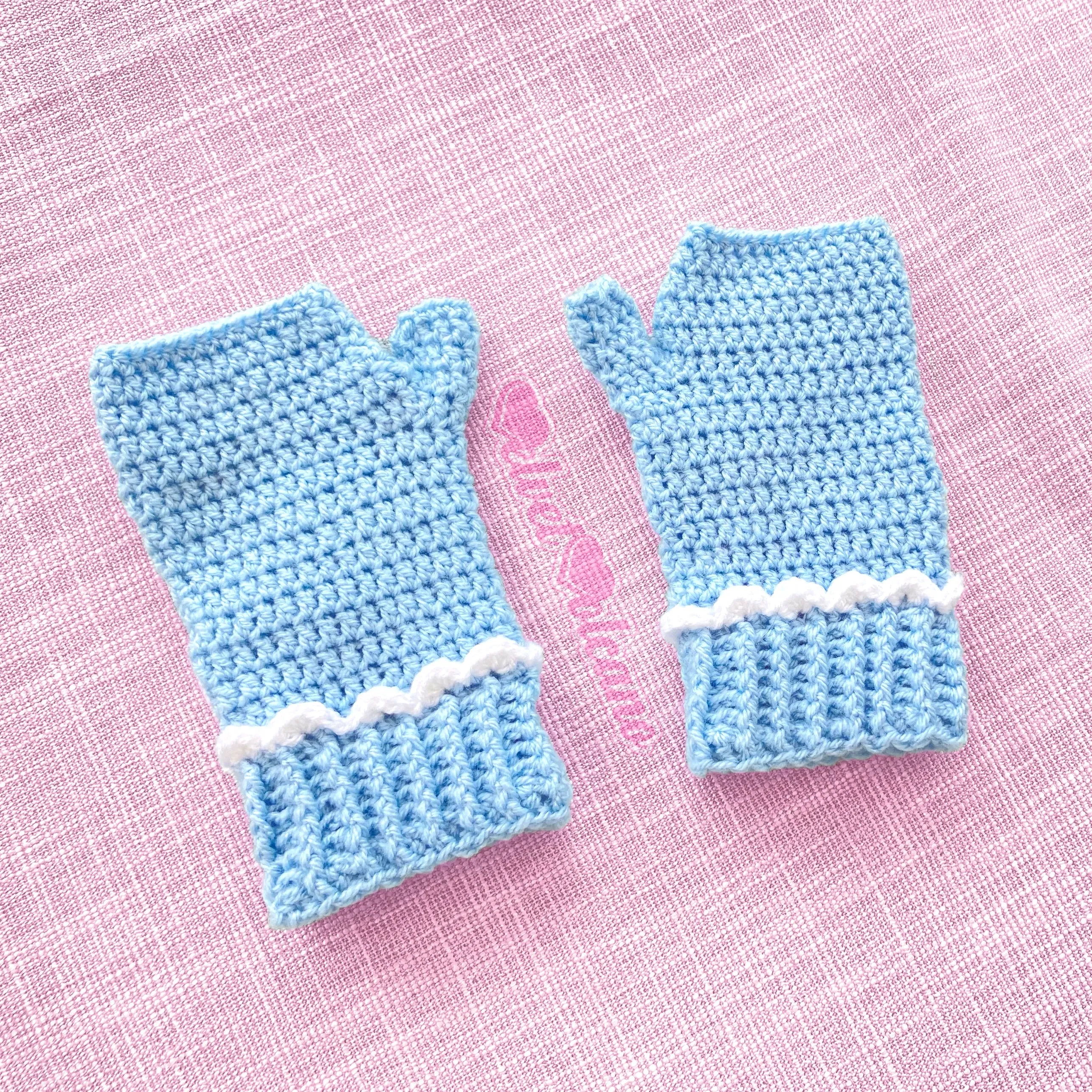 Cloud Fingerless Gloves (Custom Colour)