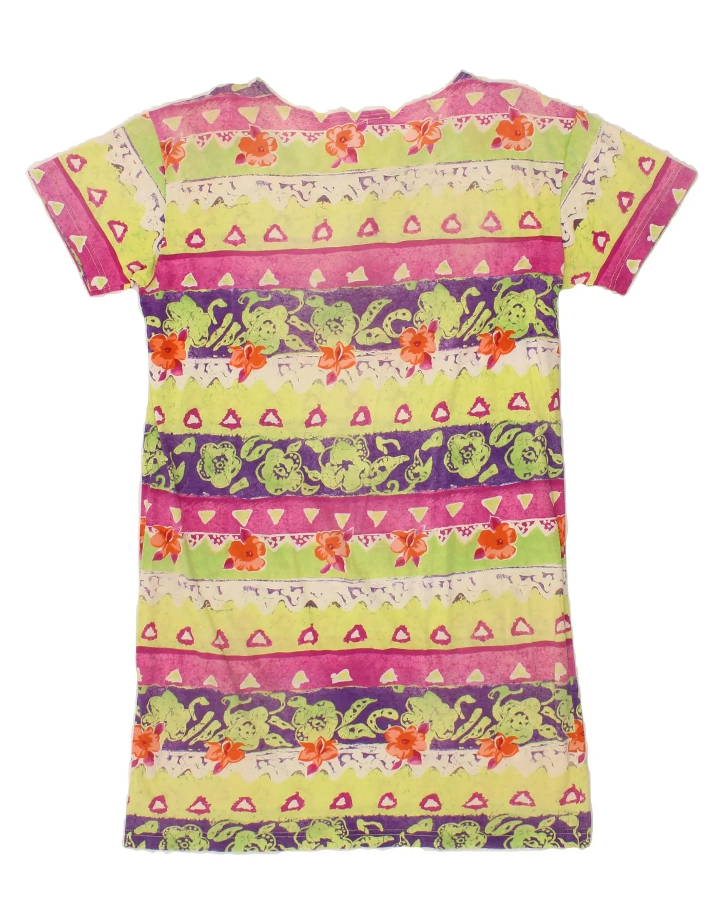 COLMAR Womens T-Shirt Dress UK 14 Large Multicoloured Floral Cotton