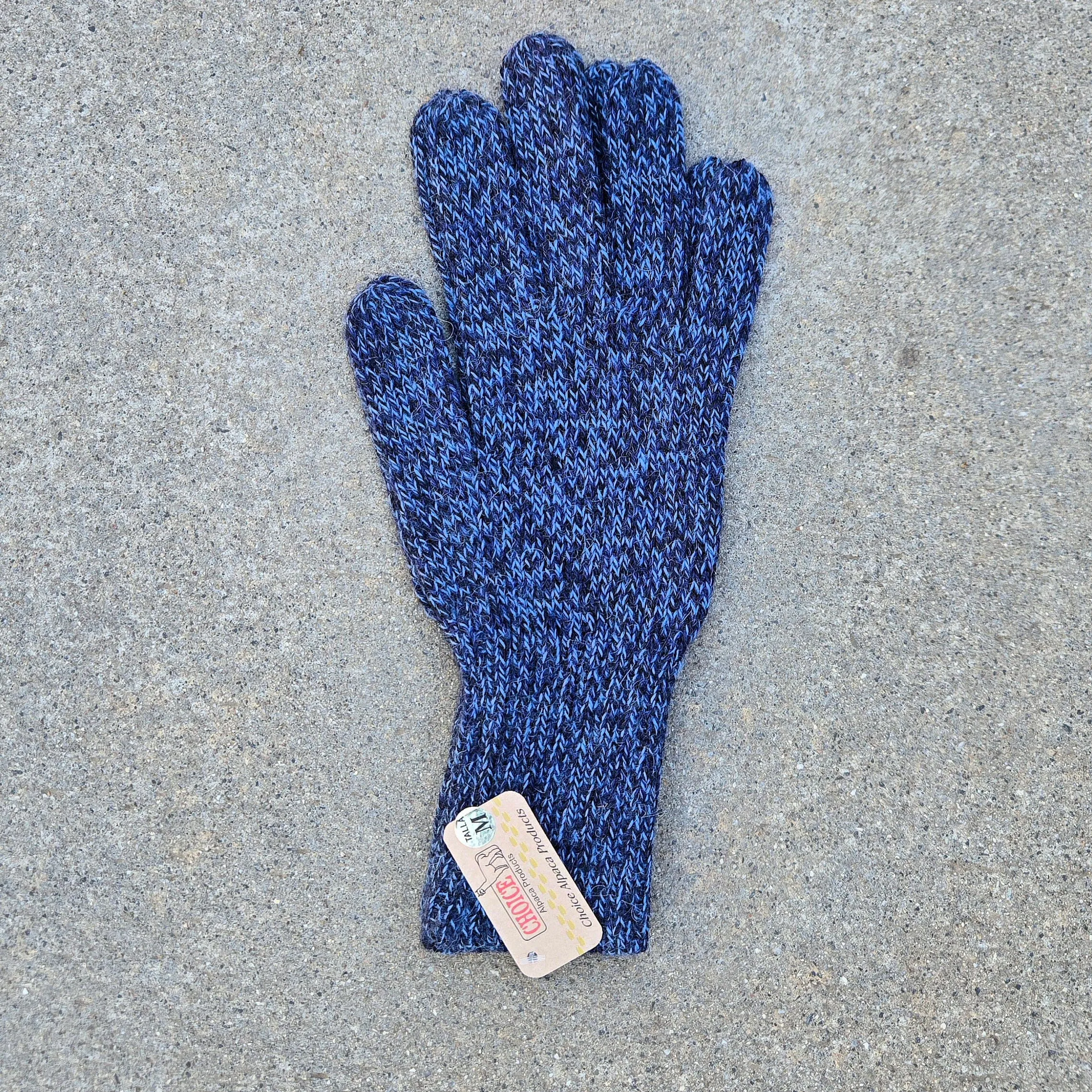 Colorful 100% Alpaca Full Fingered Knit Alpaca Gloves