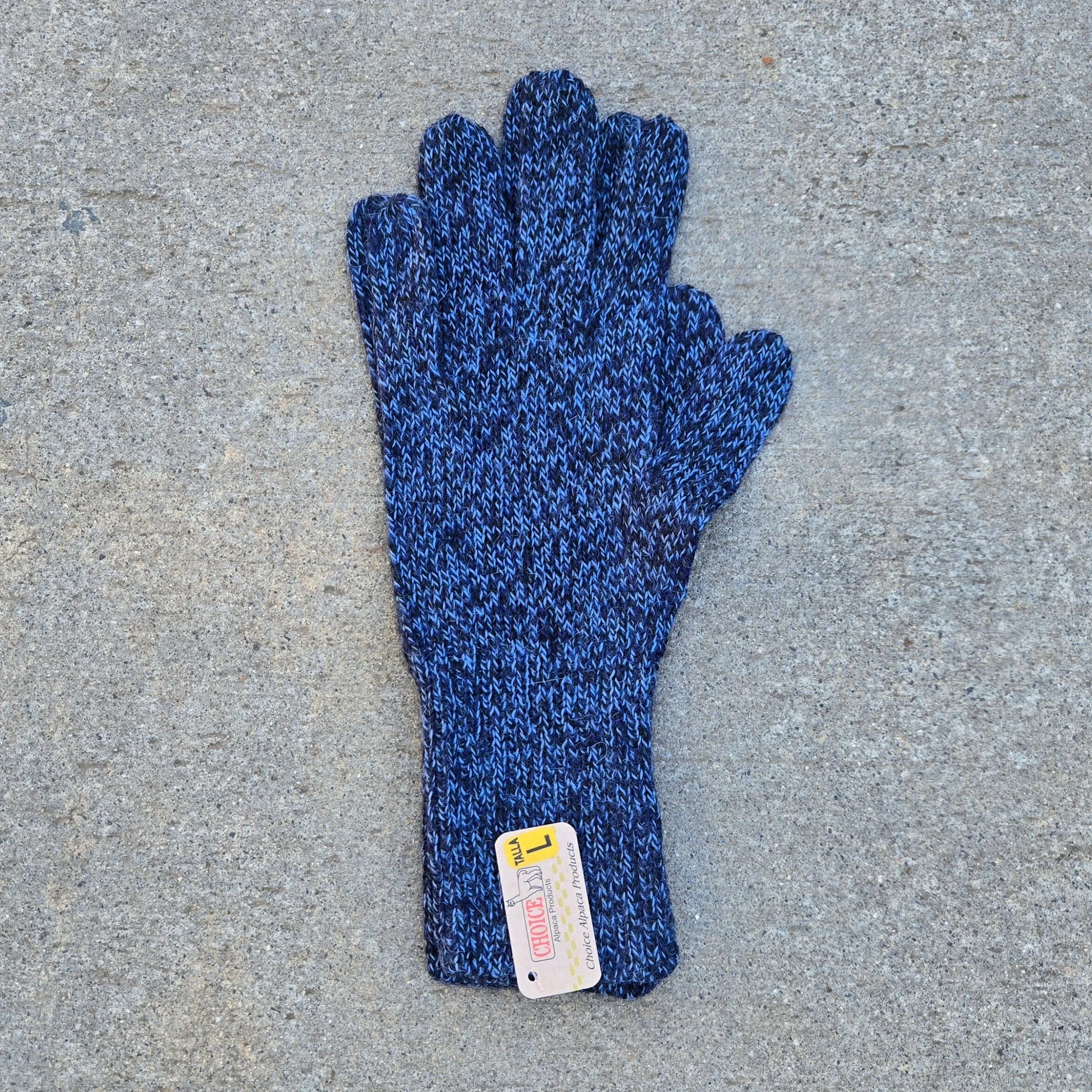 Colorful 100% Alpaca Full Fingered Knit Alpaca Gloves