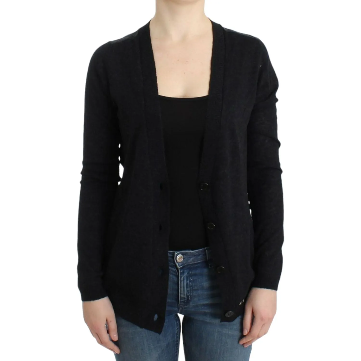 Costume National Elegant Deep V-neck Lightweight Cardigan