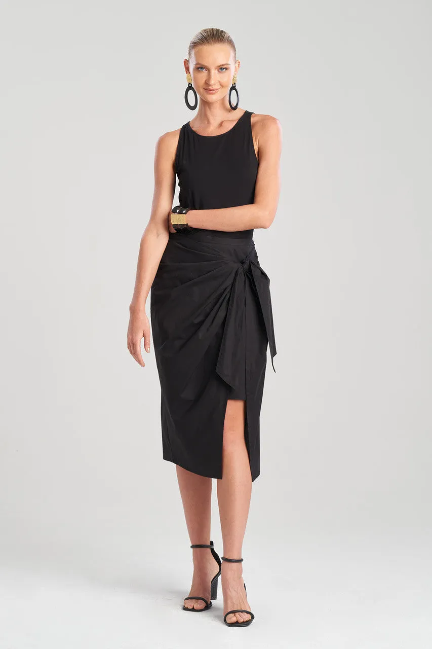 Cotton Poplin Wrap Skirt