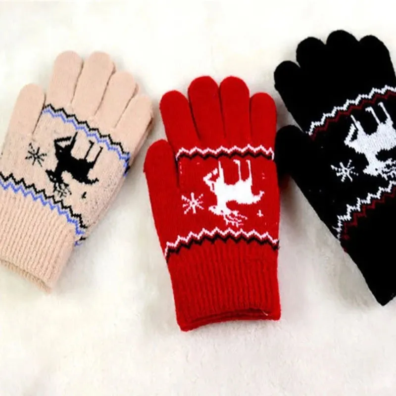 Deer Gloves Soft & Comfortable Warm Gloves for Boys & Girls 5-9 Years Old