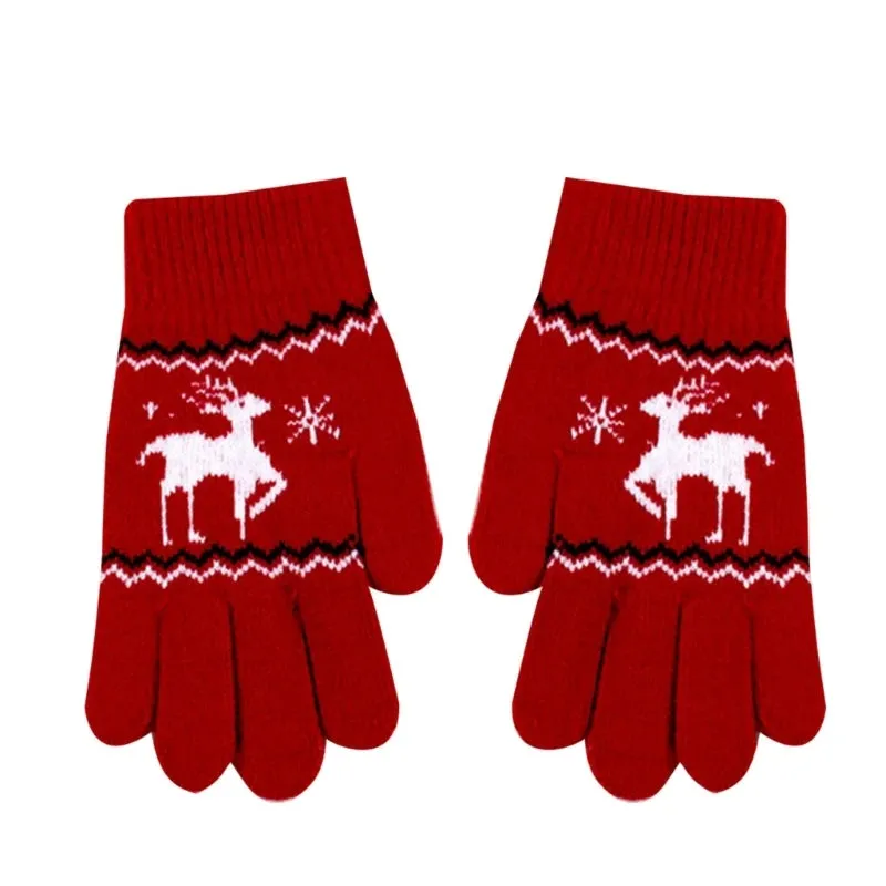 Deer Gloves Soft & Comfortable Warm Gloves for Boys & Girls 5-9 Years Old