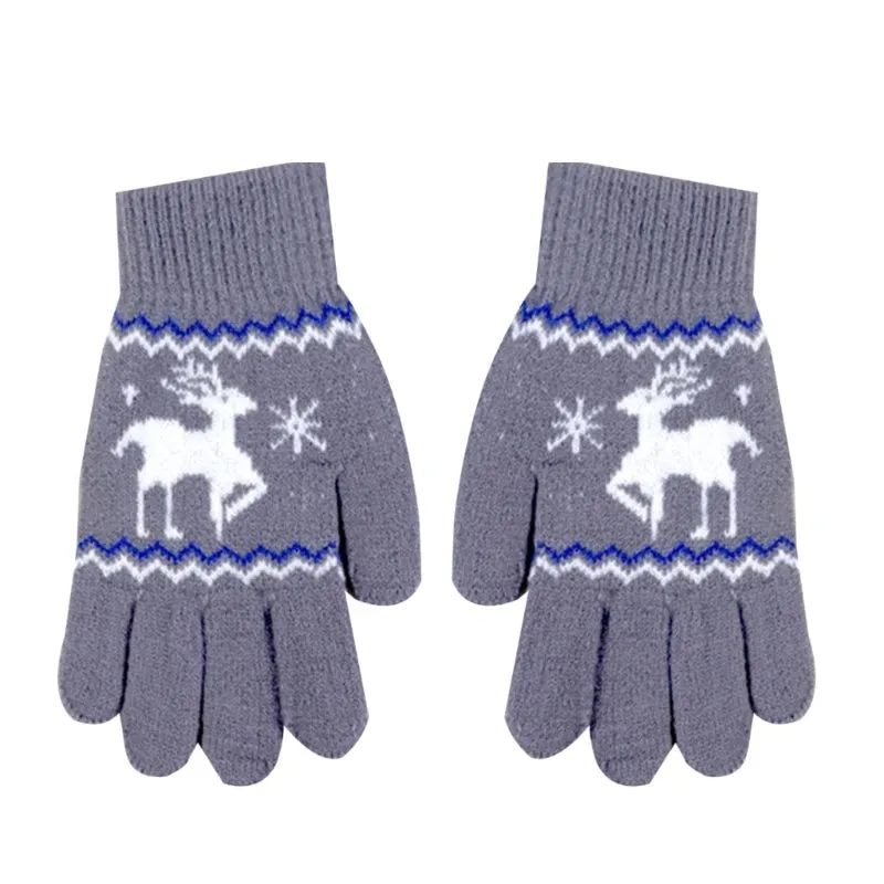 Deer Gloves Soft & Comfortable Warm Gloves for Boys & Girls 5-9 Years Old