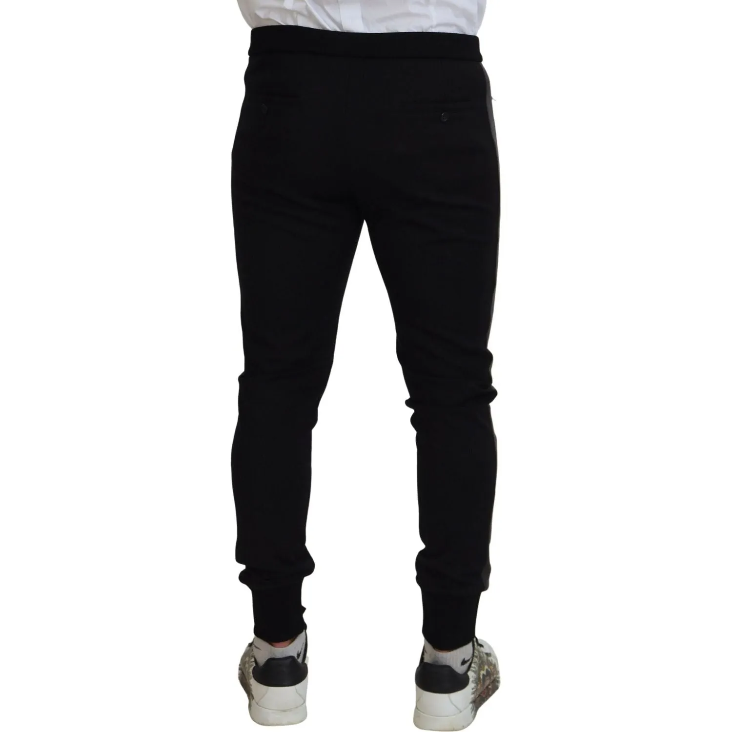 Dolce & Gabbana Elegant Black Jogger Pants in Luxe Wool Blend