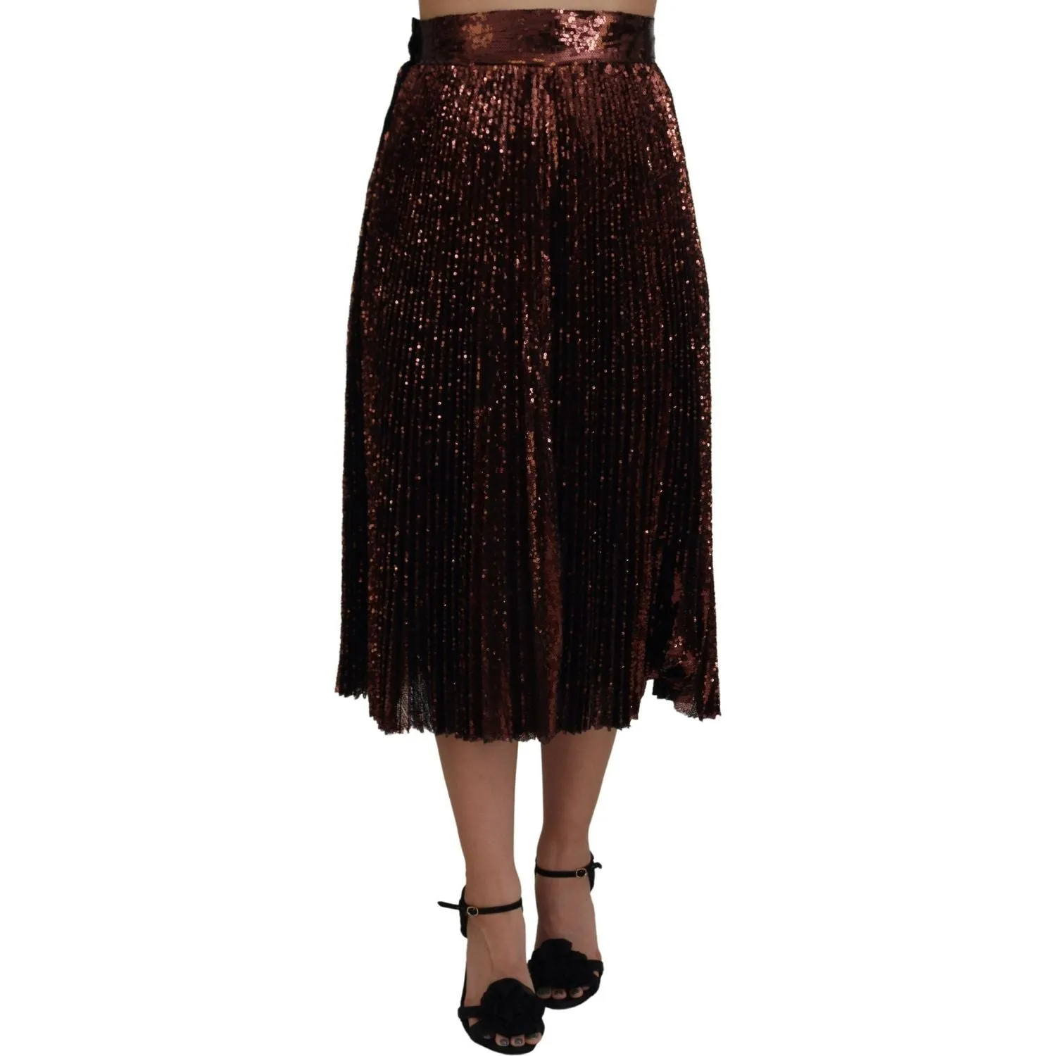 Dolce & Gabbana Elegant High Waist A-Line Midi Skirt