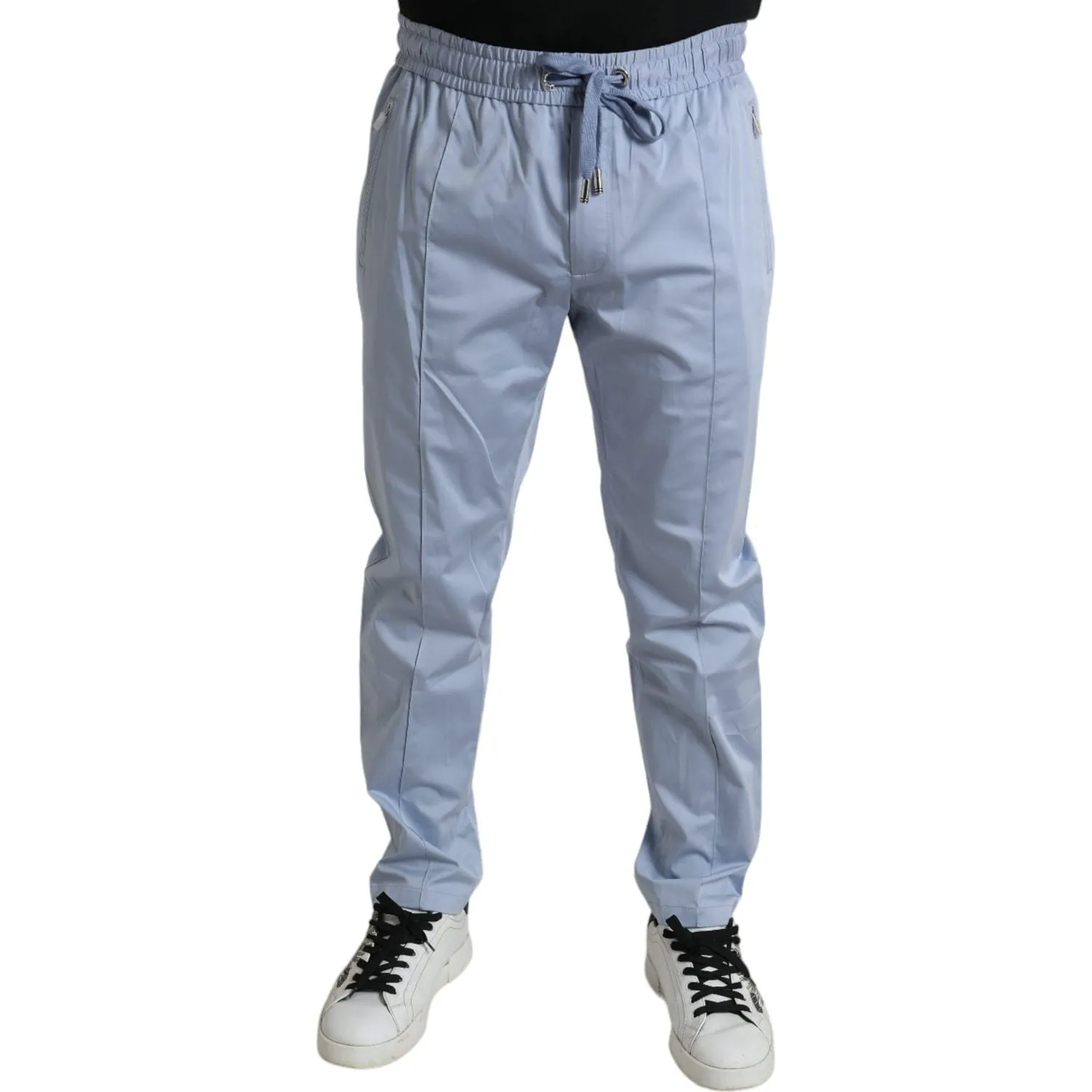 Dolce & Gabbana Elegant Light Blue Jogger Pants for Men