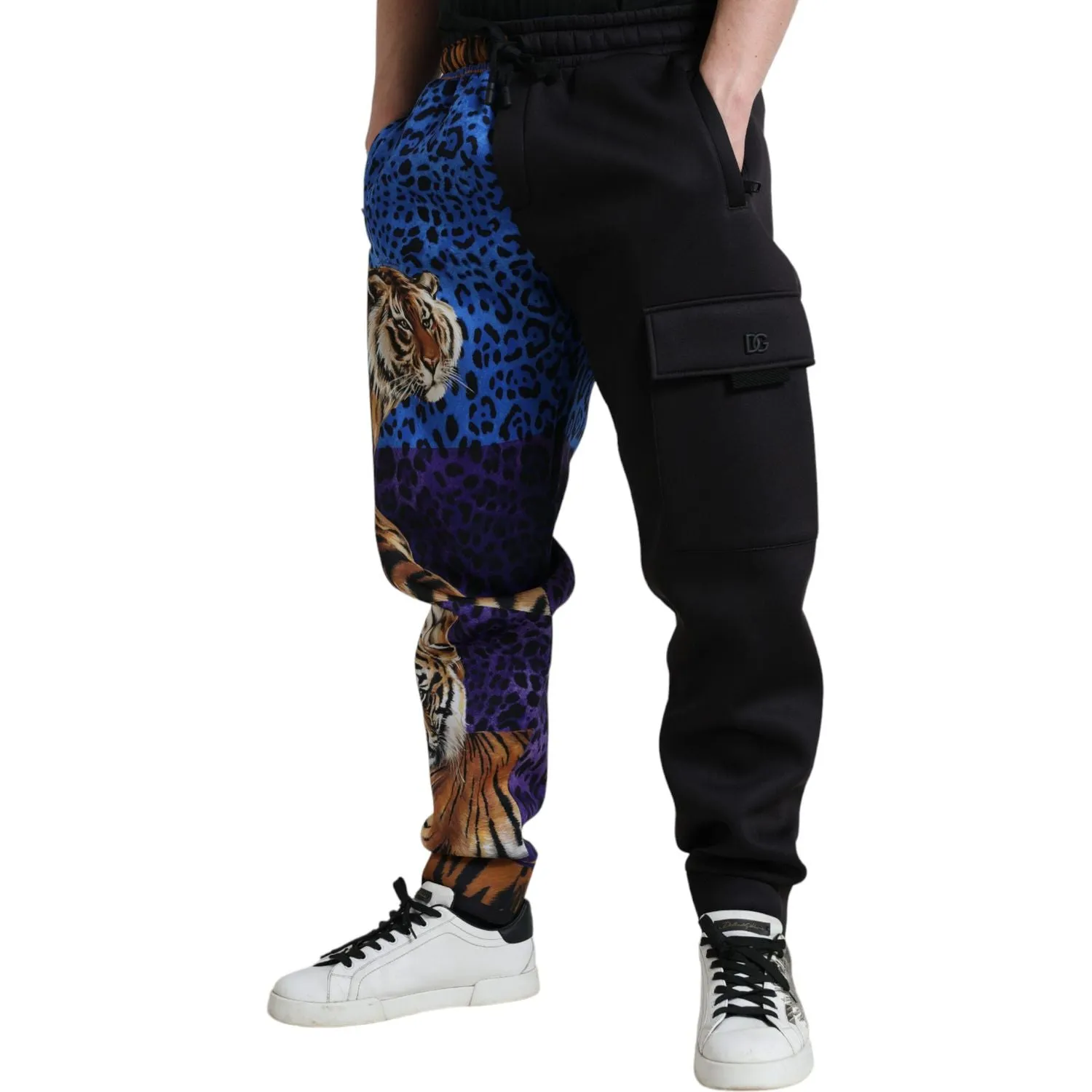 Dolce & Gabbana Elegant Tiger Print Joggers