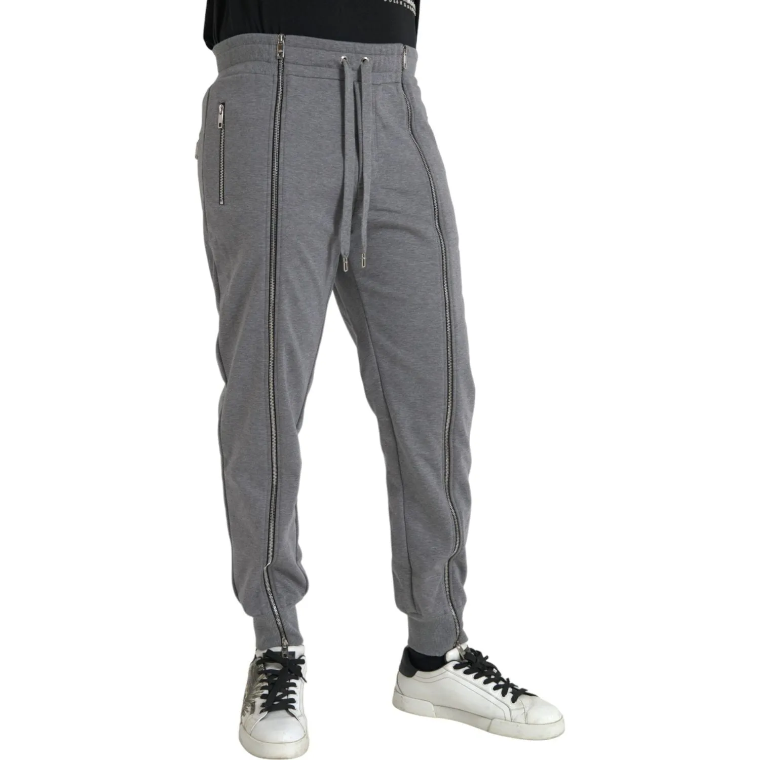 Dolce & Gabbana Gray Cotton Jogger Skinny Sweatpants Pants