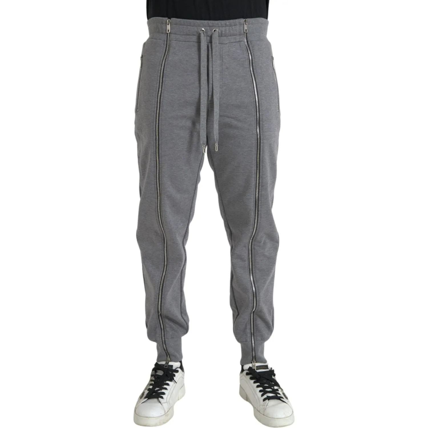 Dolce & Gabbana Gray Cotton Jogger Skinny Sweatpants Pants