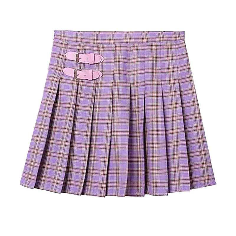 Double Belts Pleated Skirt SD01182